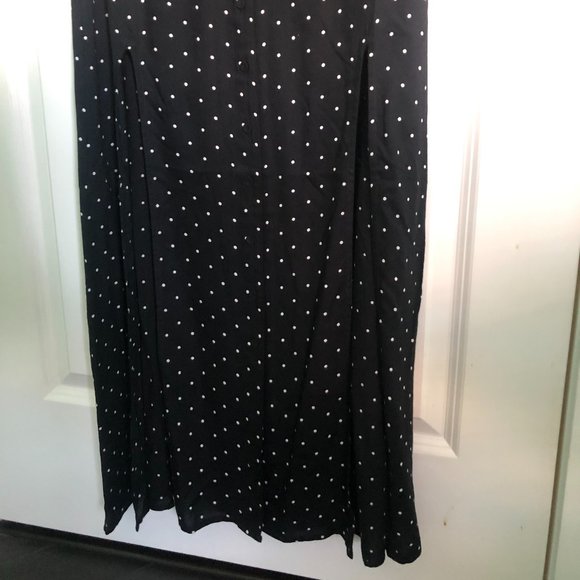 Miss Selfridge Black Polka-Dot Maxi Dress US2/XS - Picture 4 of 4
